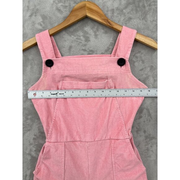nooworks Pink Corduroy Overalls Made in USA Cotton Stretch Jumpsuit - Picture 11 of 15